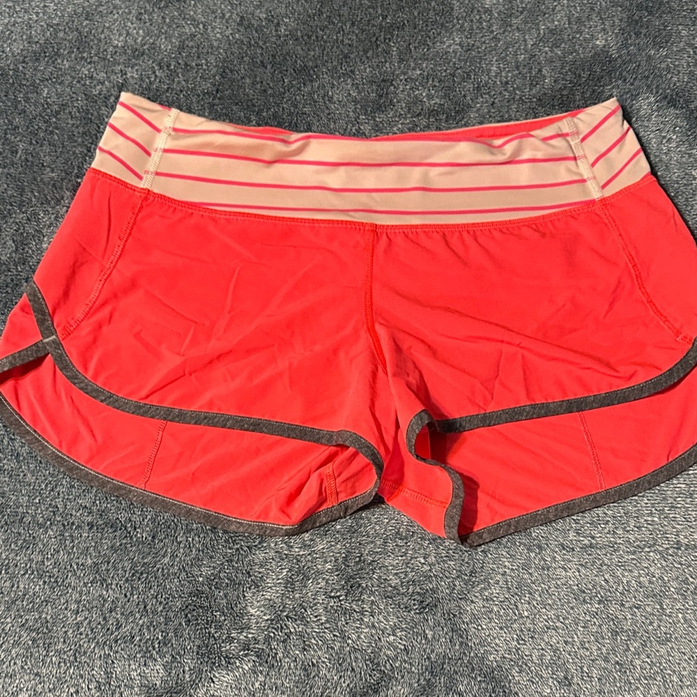 Lululemon Athletica Pink and Cream Athletic Shorts